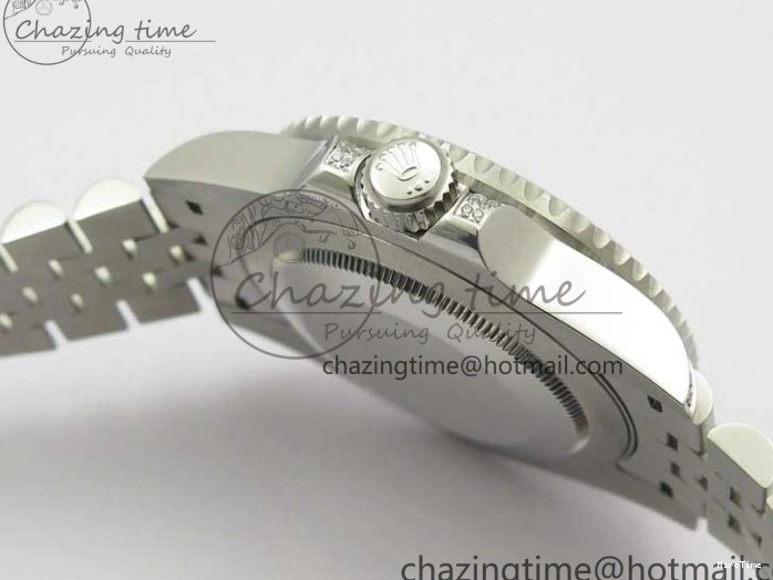 MiroTime 0401 GMT-Master II White Blue Diamonds Bezel 904L Steel GMF Best Edition Black Dial On Jubilee Bracelet SA3285 CHS V Original 2579